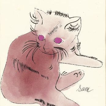 Andy Warhol — Сэм, из 25 кошек по имени[d] Сэм и одной голубой киски (Feldman & Schellmann IV.66)