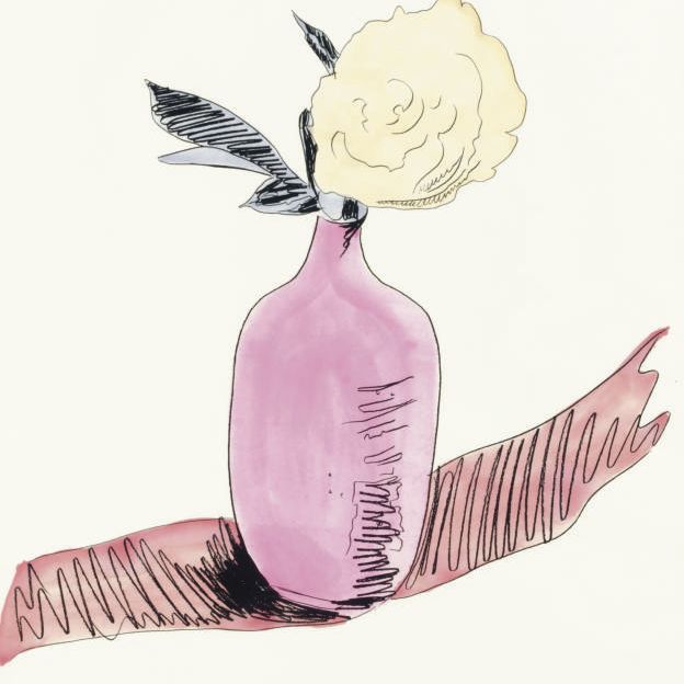 Andy Warhol — Цветы (раскрашенные вручную) : одна тарелка (F. & S. II.118)