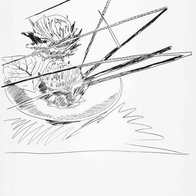 Andy Warhol — Цветы (черные и белые) : одна тарелка (F. & S. II.106)