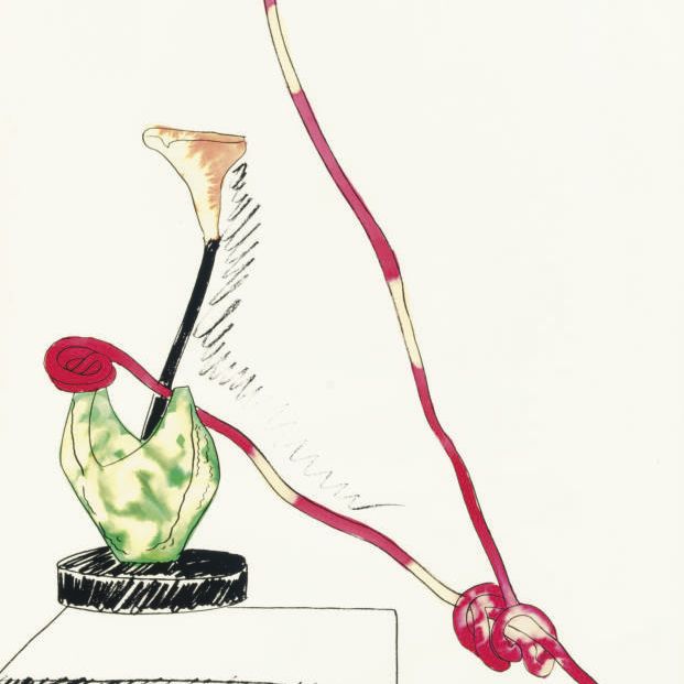 Andy Warhol — Цветы (раскрашенные вручную) : одна тарелка (F. & S. II.111)