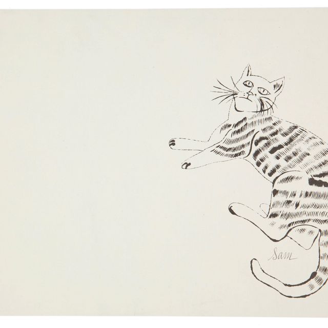 Andy Warhol — 25 кошек по имени [d] Сэм и одна голубая киска: одна табличка (см. F. & S. IV.52B)