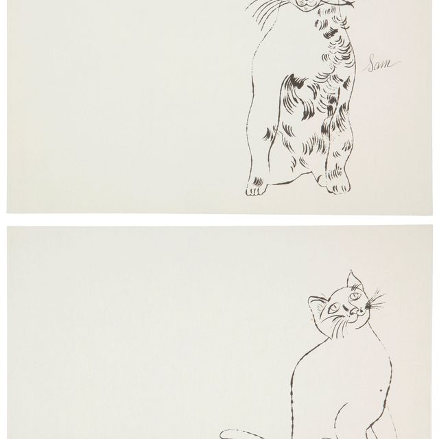 Andy Warhol — 25 кошек по имени [d] Сэм и одна голубая киска: две таблички (см. F. и S. IV.53A и IV.68A)
