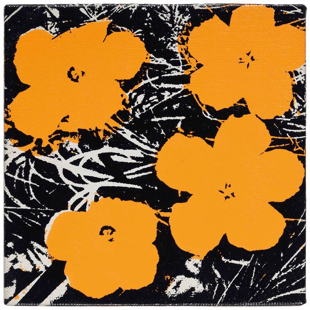 Andy Warhol — Без названия (Оранжевые цветы)