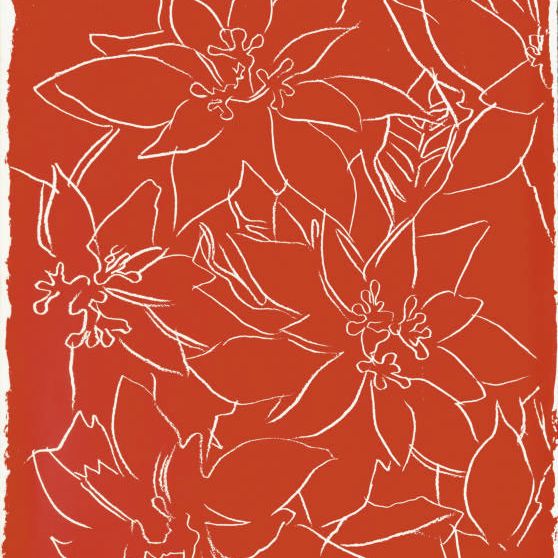 Andy Warhol — Пуансеттии : одна тарелка (F. & S. IIIA.50 [a])