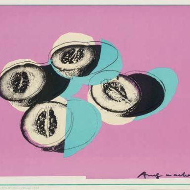 Andy Warhol — Анонсы выставки "Космические фрукты: натюрморты 1979 года" (см. Feldman & Schellmann 198 и 201)