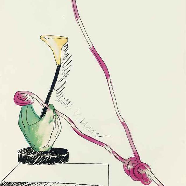 Andy Warhol — Одна тарелка из цветов (ручная роспись) (Feldman & Schellmann II. 111)