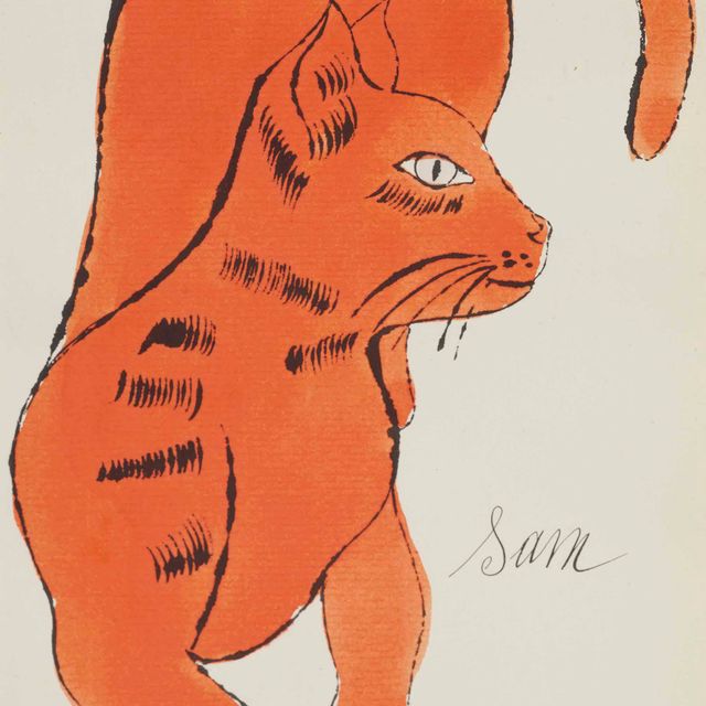 Andy Warhol — Сэм, от: 25 кошек по имени[d] Сэм и одна голубая киска (Feldman & Schellmann IV.65)
