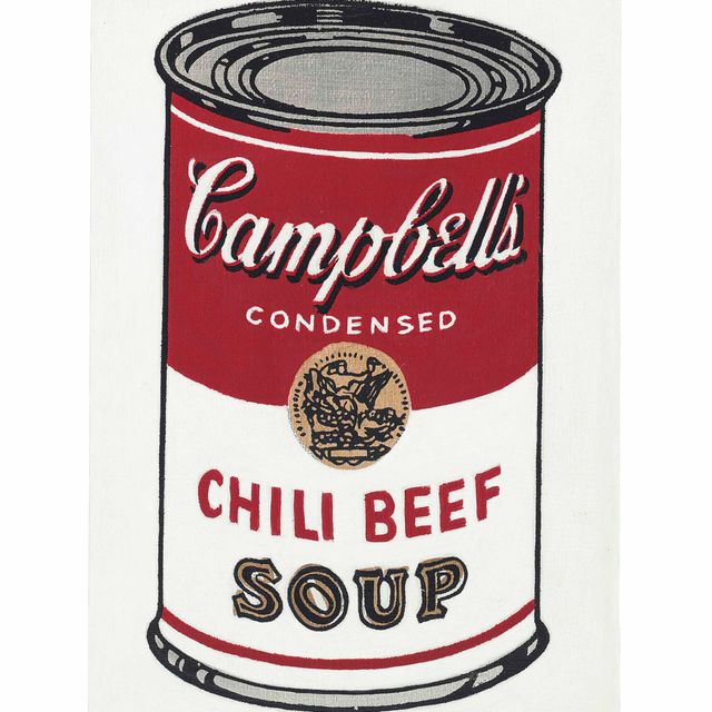 Andy Warhol — Энди Уорхол "Банка супа "Кэмпбелл" с говядиной Чили", 1962 год