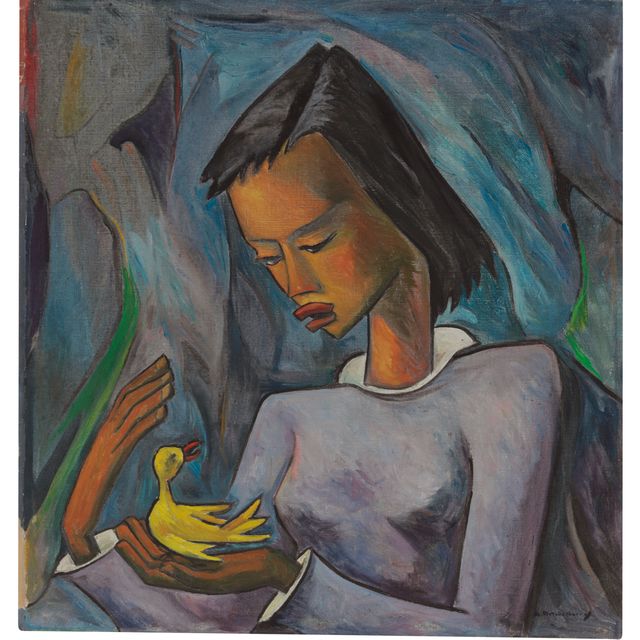 Angel Botello — Женщина с паджаро