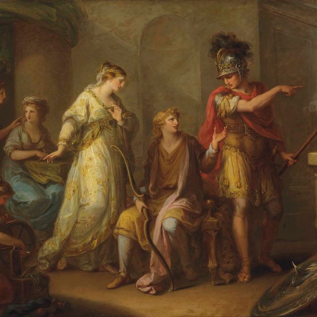 Angelica Kauffmann — Гектор упрекает Париса за его отступление с поля боя