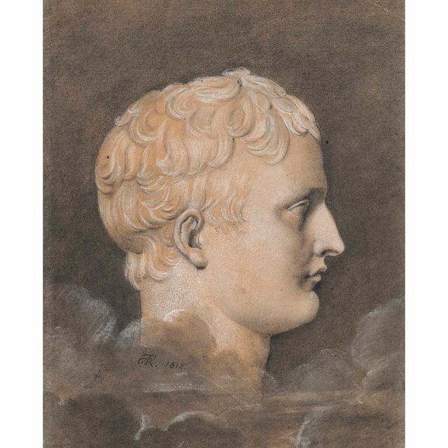 Anne Louis Girodet — Скульптурный портрет императора Наполеона Бонапарта I (1769-1821) в профиль
