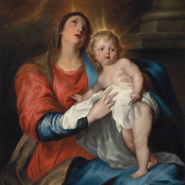 Anthony van Dyck — Дева Мария с младенцем