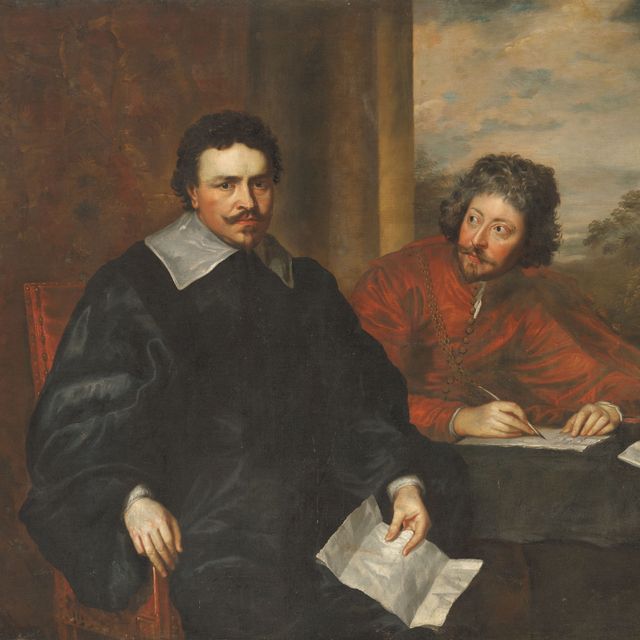 Anthony van Dyck — Томас Вентворт, 1-й граф Страффорд (1593-1641), и его секретарь сэр Филип Мэйнуэринг (1589-1661)