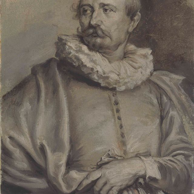 Anthony van Dyck — Портрет в гризайле Адриана ван Сталбема (1580-1662)