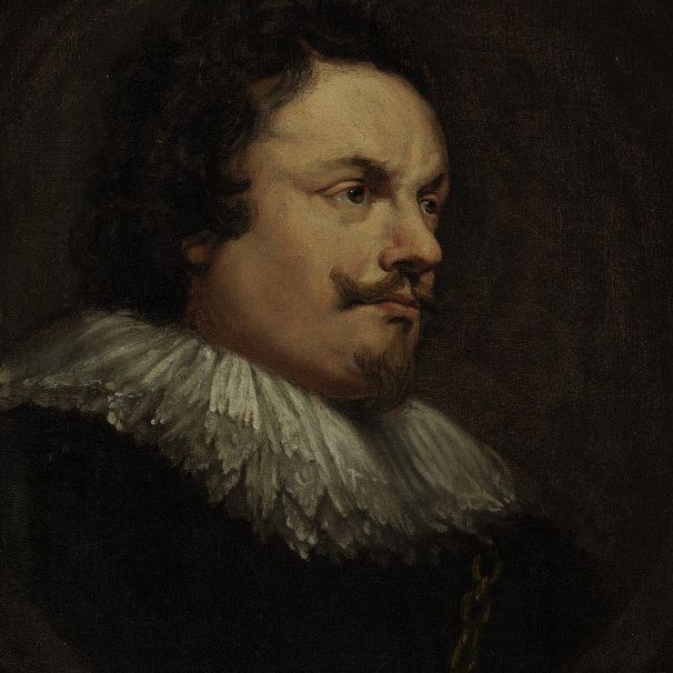 Anthony van Dyck — Портрет джентльмена, во весь рост, в раскрашенном овале