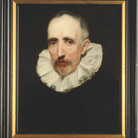 Anthony van Dyck — Портрет Корнелиуса ван дер Гиста, в полный рост, с белым воротничком