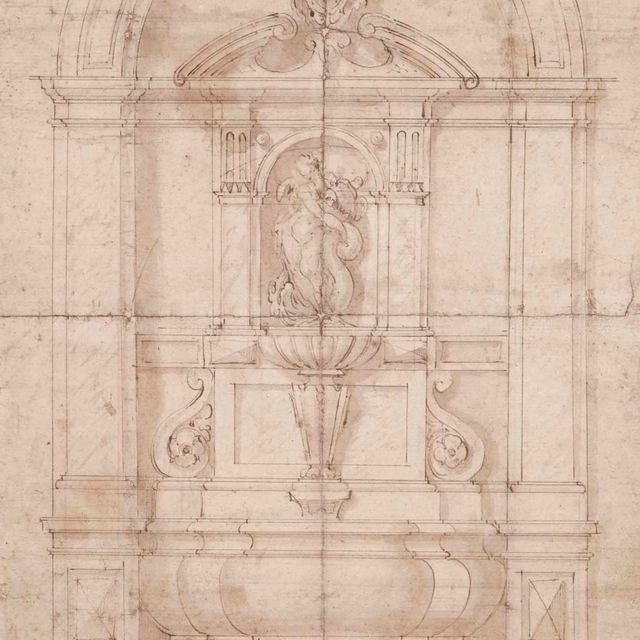 Anthony van Dyck — Архитектурный проект в нише и фонтане