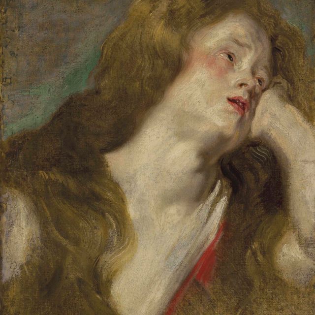 Anthony van Dyck — Молодая женщина, подпирающая голову рукой, вероятно, кающаяся Магдалина