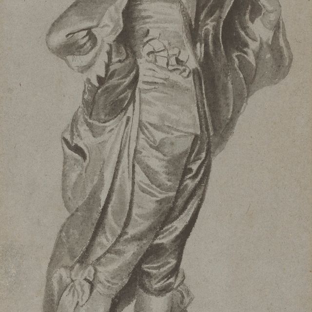 Anthony van Dyck — Портрет Чарльза Герберта, лорда Герберта Шурландского, в полный рост, обращенный вправо (справа налево); Кабинет драпировки (слева направо)