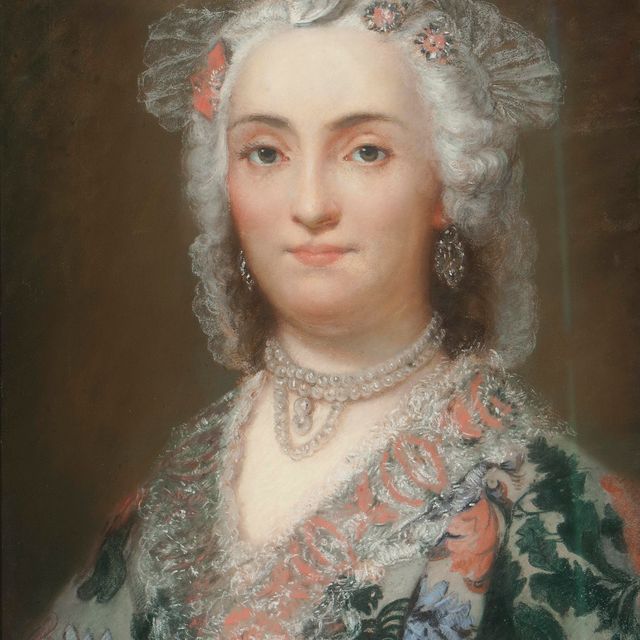 Anton Raphael Mengs — Портрет фрау Иоганн Александер Тиле, урожденной Доротеи Софии Шуман, фрау Акст (1718-1777), с драгоценностями в волосах
