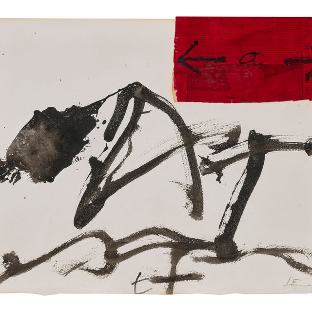 Antoni Tàpies — Collage del paper vermell (Коллаж из красной бумаги)