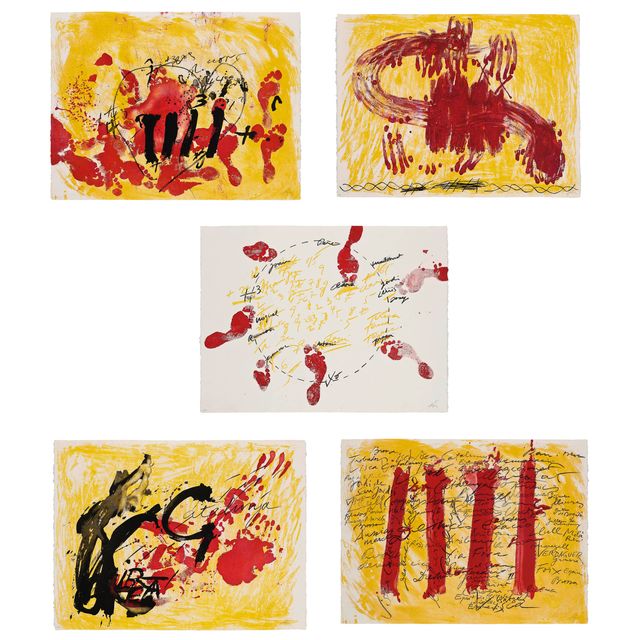Antoni Tàpies — Каталонская сюита, Лас-Эстампас-де-ла-Комета; Густаво Гили, Барселона, 1972 (G. 302-306)