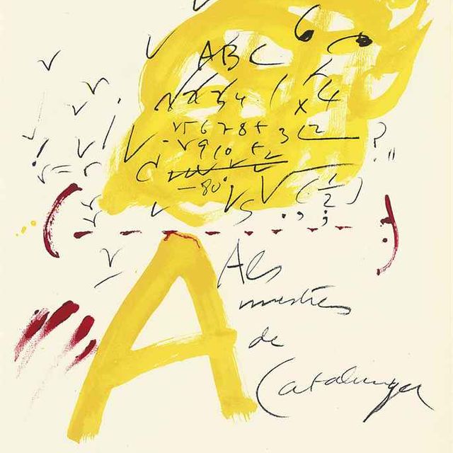 Antoni Tàpies — Одна тарелка, от : Als Mestres de Catalunya (Galfetti 489)