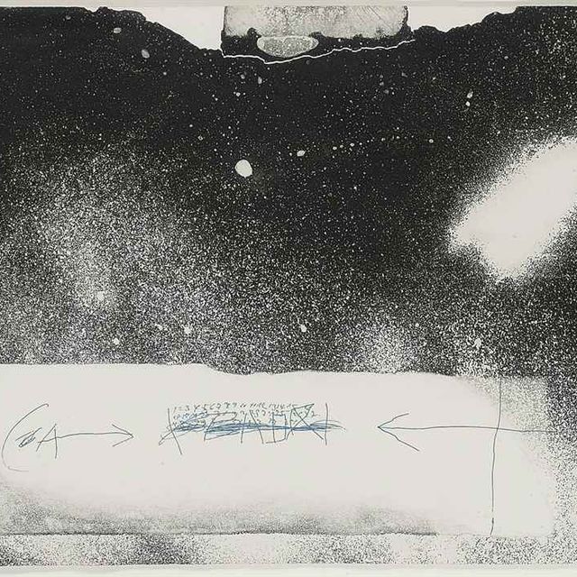 Antoni Tàpies — Шифоны с цветочным узором (Galfetti 590)
