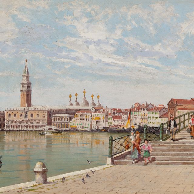Antonietta Brandeis — Мост в Венеции, базилика Святого Марка вдалеке