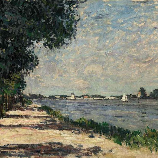 Armand Guillaumin — Деревья на берегу реки бато