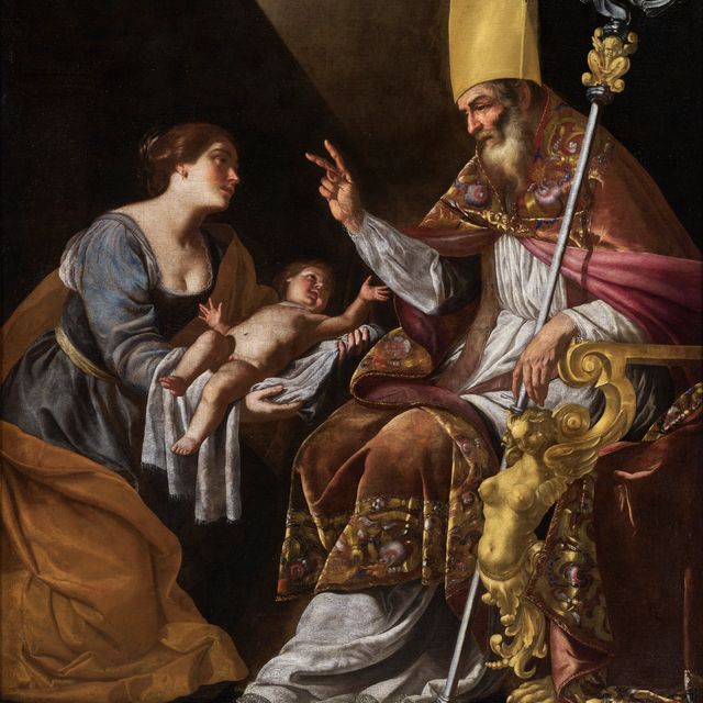 Artemisia Gentileschi — Женщина, представляющая своего ребенка Святому Блезу