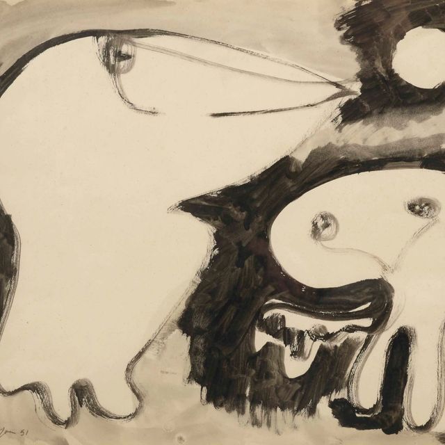 Asger Jorn — Без названия ("Луна и животные")