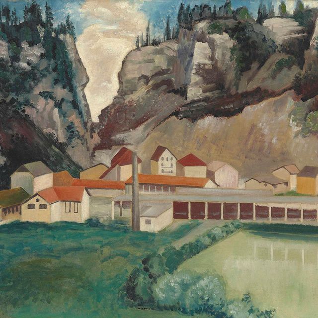 Auguste Herbin — Пейсаж, ла-Лу-а-Мутье-От-Пьер