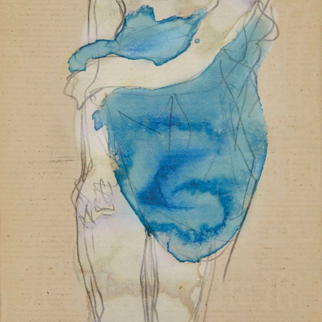 Auguste Rodin — Женщина, дебютирующая с голубым платьем (сзади); Женщина, начинающая свой путь спереди (сзади)