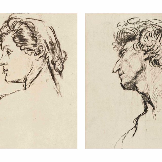 Augustus John — Исследование головы мужчины и исследование головы женщины