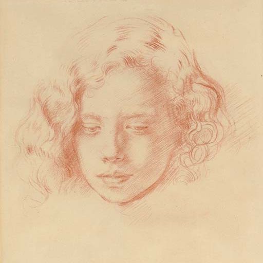 Augustus John — Исследование головы молодой девушки, около 1900 года