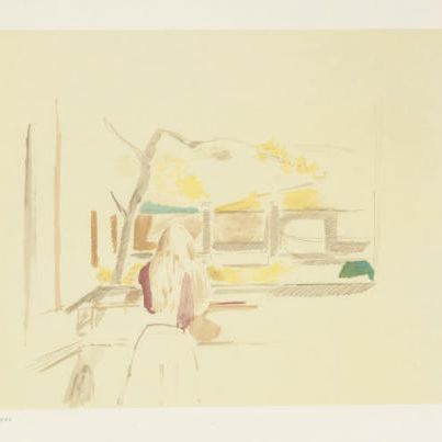 Balthus — Молодая девушка у окна, от Десена