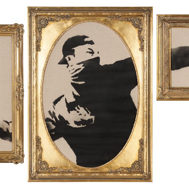 Banksy — Триптих "Метательница цветов"