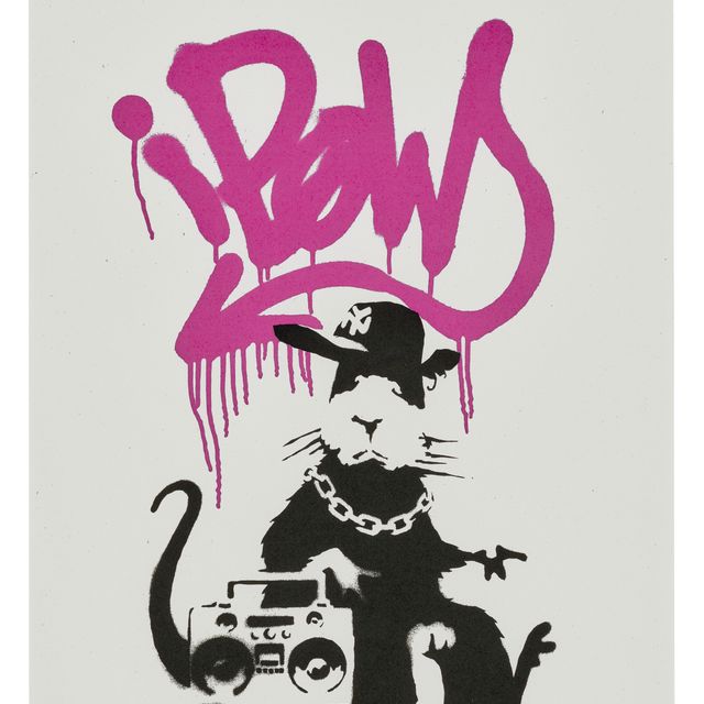 Banksy — Гангстерская крыса - Розовая
