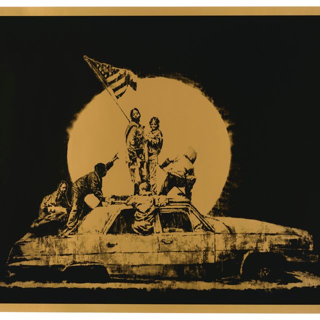 Banksy — Золотой флаг