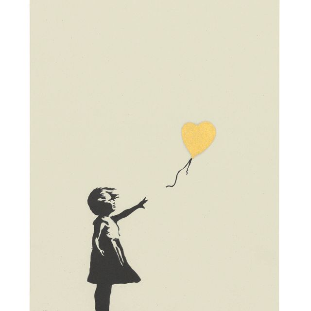 Banksy — Девушка с воздушным шаром - Цвет AP (золотой)