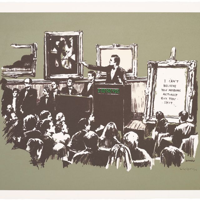Banksy — Идиоты (сепия)