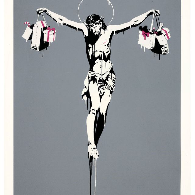 Banksy — Христос с хозяйственными сумками