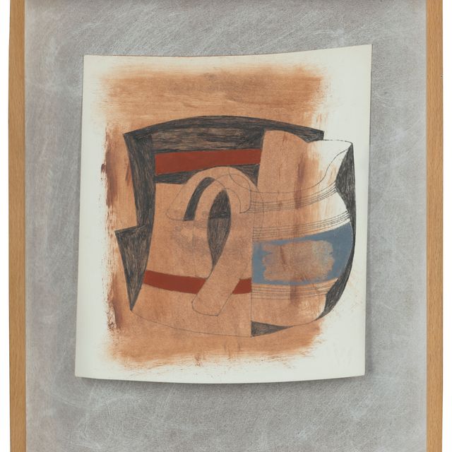 Ben Nicholson — 1978 (натюрморт с синими полосками)