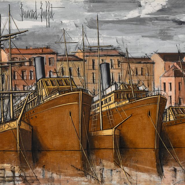 Bernard Buffet — Сен-Тропе, набережная Сюффрен