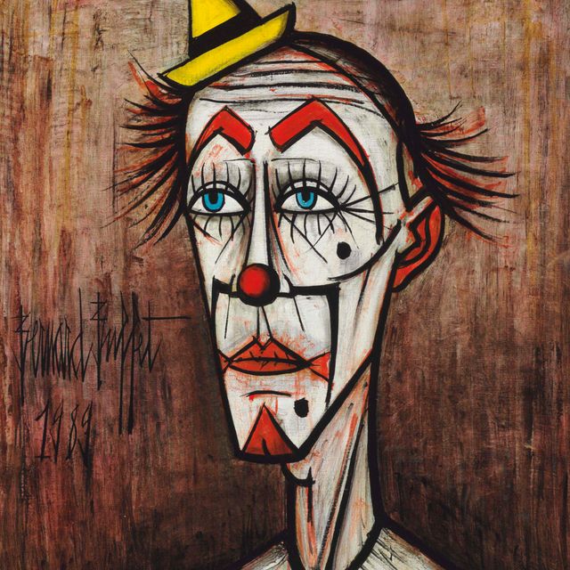 Bernard Buffet — Клоун в маленькой желтой шапочке