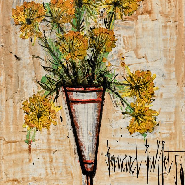 Bernard Buffet — Цветы, танцующие под Мазаграном