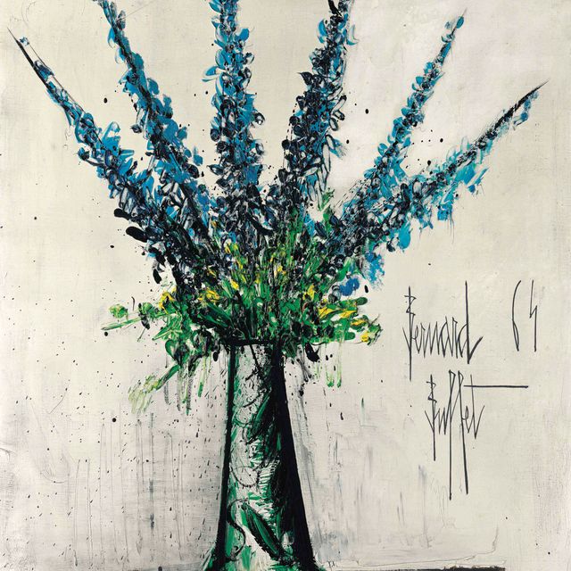 Bernard Buffet — Голубые дельфиниумы
