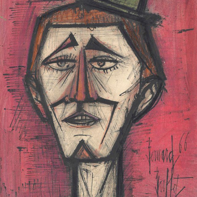 Bernard Buffet — Тет-а-тет с клоуном в главной роли, нежные румяна