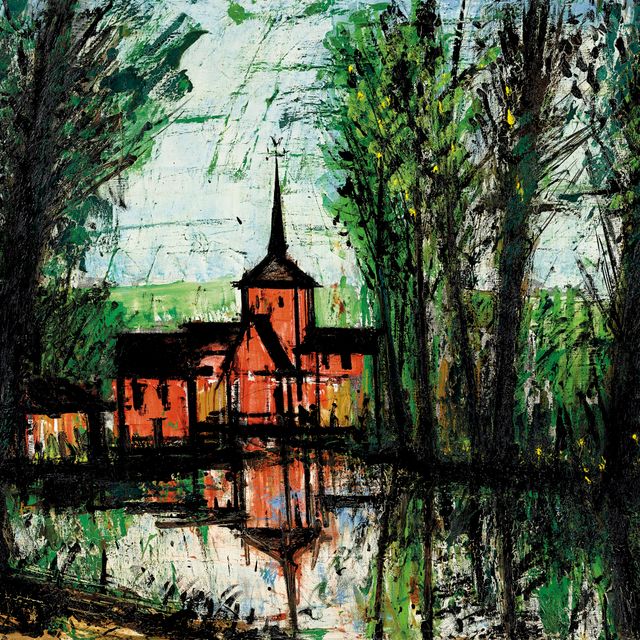 Bernard Buffet — Ла-Ривьер в окрестностях Майенна
